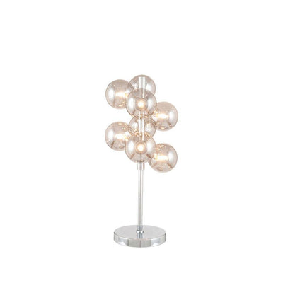 Pacific Lifestyle Lighting Vecchio Smoke Glass Orb and Chrome Table Lamp House of Isabella UK