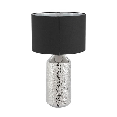 Pacific Lifestyle Lighting Vega Silver Textured Ceramic Table Lamp House of Isabella UK