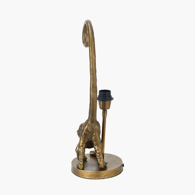 Pacific Lifestyle Lighting Vervet Antique Brass Metal Monkey Table Lamp House of Isabella UK