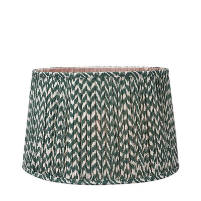 Pacific Lifestyle Lighting Vienna 30cm Zig Zag Gathered Forest Green Empire Shade House of Isabella UK