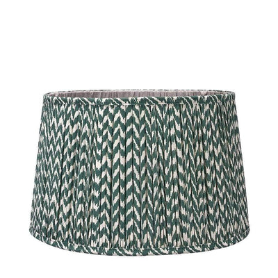 Pacific Lifestyle Lighting Vienna 40cm Zig Zag Gathered Forest Green Empire Shade House of Isabella UK