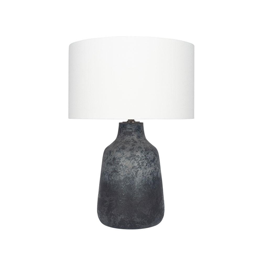 Pacific Lifestyle Lighting Vulcan Textured Volcanic Effect Grey Stoneware Table Lamp House of Isabella UK