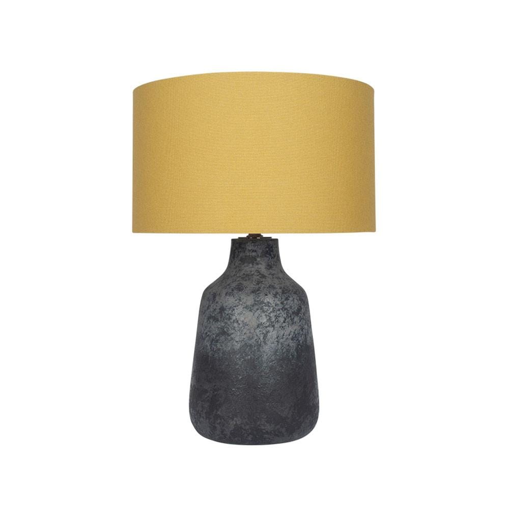 Pacific Lifestyle Lighting Vulcan Textured Volcanic Effect Grey Stoneware Table Lamp House of Isabella UK