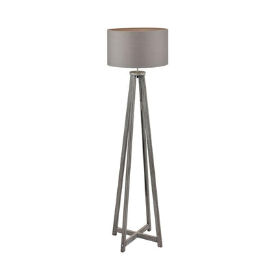 Pacific Lifestyle Lighting Whitby Grey Wash Wood Tapered 4 Post Floor Lamp House of Isabella UK
