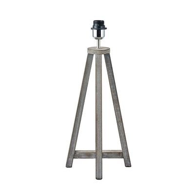 Pacific Lifestyle Lighting Whitby Grey Wash Wood Tapered 4 Post Table Lamp House of Isabella UK