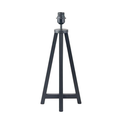 Pacific Lifestyle Lighting Whitby Matt Black Wood Tapered 4 Post Table Lamp House of Isabella UK