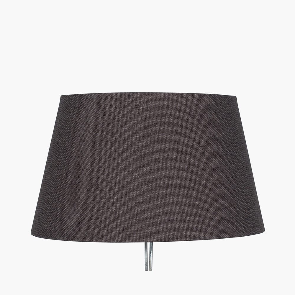 Pacific Lifestyle Lighting Winston 30cm Grey Handloom Tapered Cylinder Shade House of Isabella UK