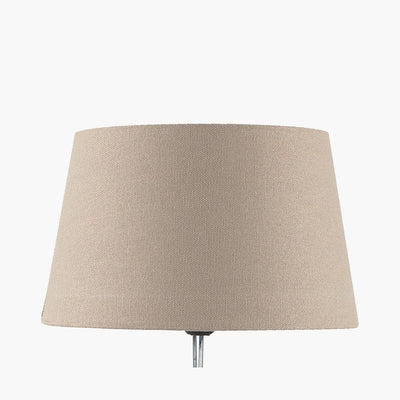 Pacific Lifestyle Lighting Winston 30cm Taupe Handloom Tapered Cylinder Shade House of Isabella UK