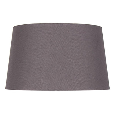Pacific Lifestyle Lighting Winston 40cm Grey Handloom Tapered Cylinder Shade House of Isabella UK