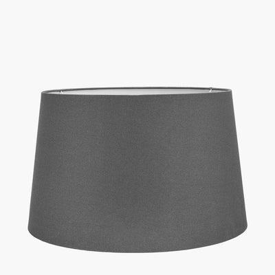 Pacific Lifestyle Lighting Winston 45cm Grey Handloom Tapered Cylinder Shade House of Isabella UK