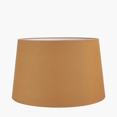 Pacific Lifestyle Lighting Winston 45cm Mustard Handloom Tapered Cylinder Shade House of Isabella UK