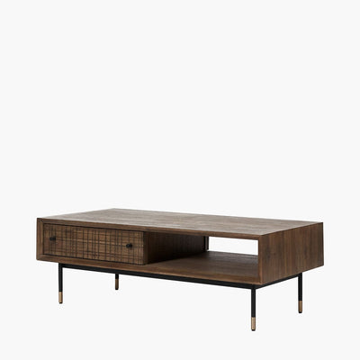 Pacific Lifestyle Living Arte Acacia Wood 2 Drawer Coffee Table House of Isabella UK