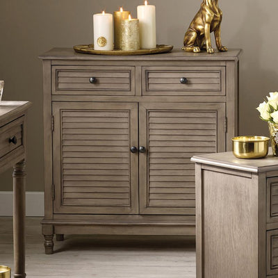 Pacific Lifestyle Living Ashwell Taupe Pine Wood 2 Drawer 2 Door Unit K/D House of Isabella UK