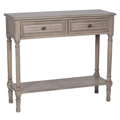 Pacific Lifestyle Living Ashwell Taupe Pine Wood Console Table K/D House of Isabella UK