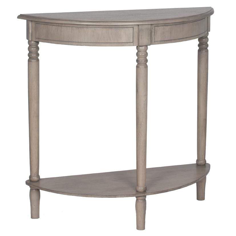 Pacific Lifestyle Living Ashwell Taupe Pine Wood Half Moon Console Table K/D House of Isabella UK