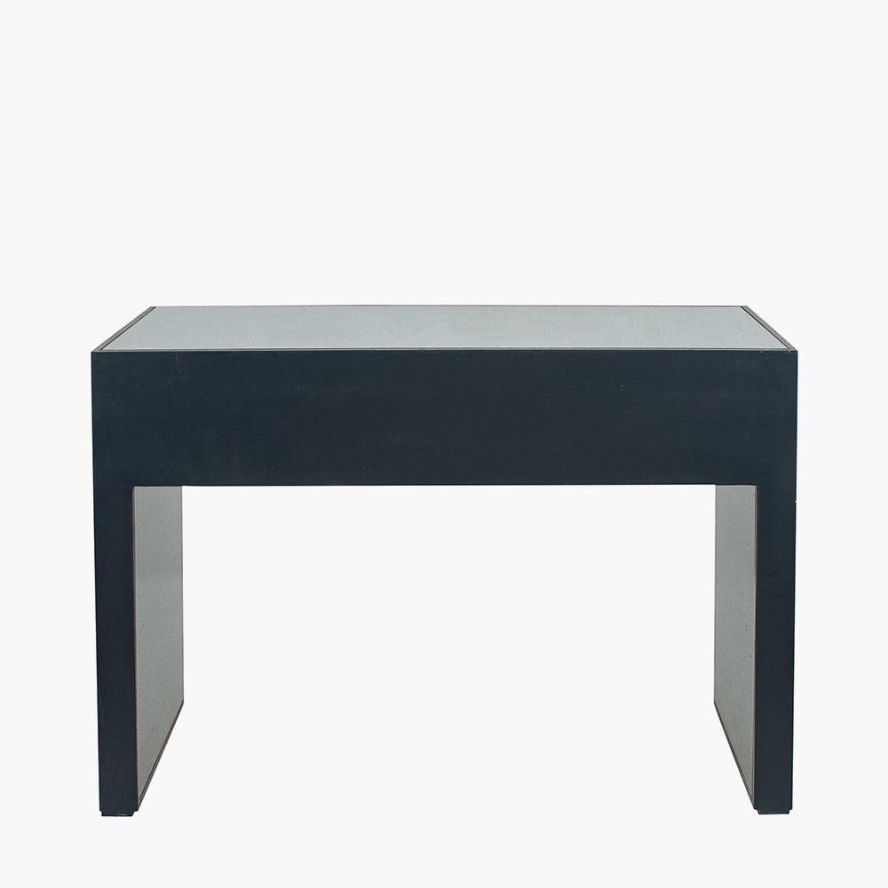 Pacific Lifestyle Living Brindisi Grey Velvet, Antique Metal and Mirror Console Table House of Isabella UK
