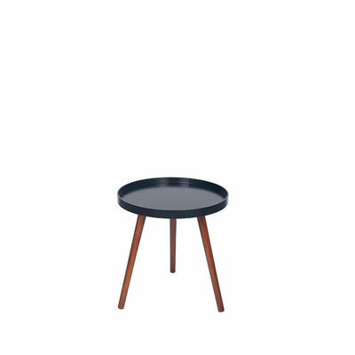 Pacific Lifestyle Living Halston Black MDF and Brown Pine Wood Round Table K/D House of Isabella UK