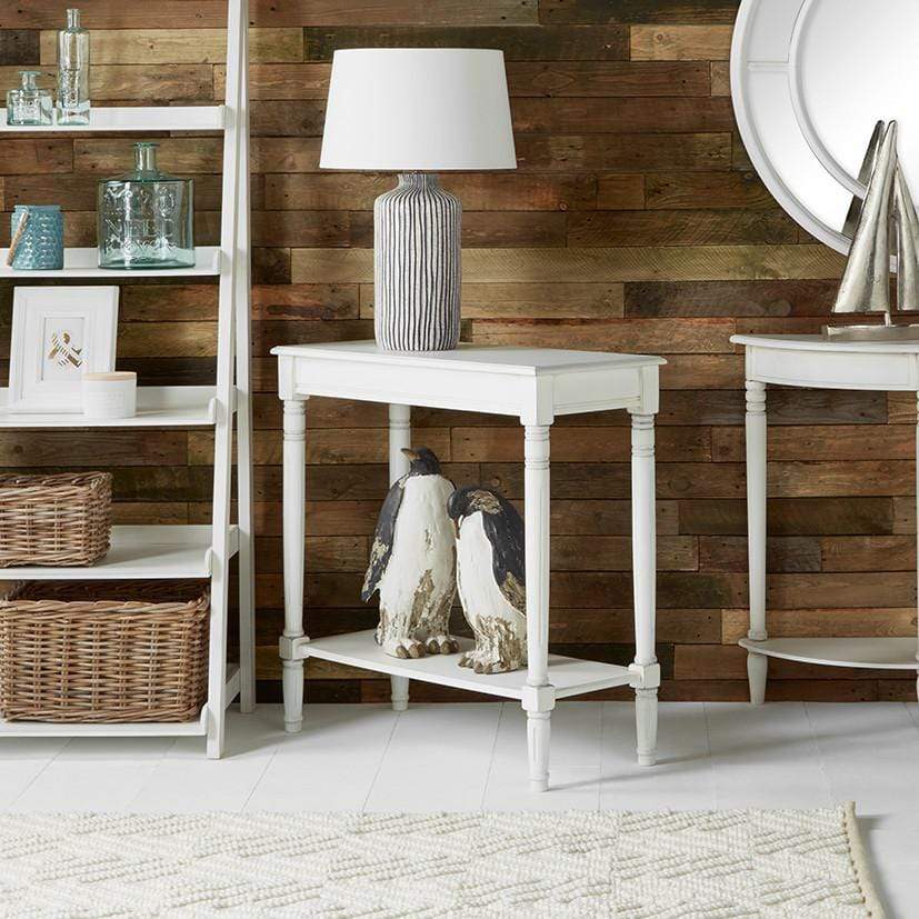 Pacific Lifestyle Living Heritage Elizabeth White Pine Wood Oblong Console K/D House of Isabella UK