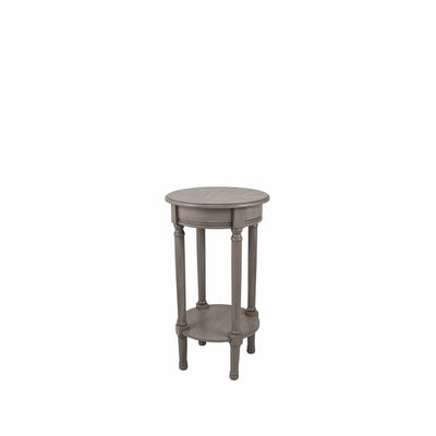 Pacific Lifestyle Living Heritage Taupe Pine Wood Round Accent Table K/D House of Isabella UK