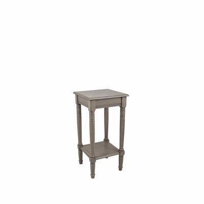 Pacific Lifestyle Living Heritage Taupe Pine Wood Square Accent Table K/D House of Isabella UK