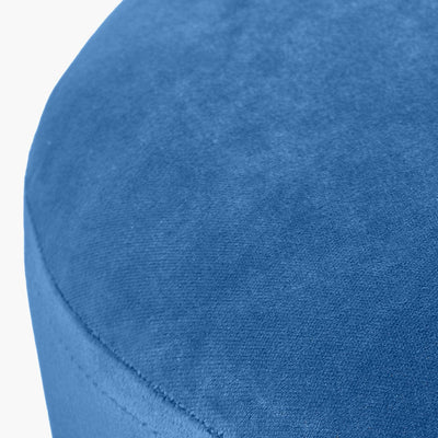 Pacific Lifestyle Living Juliana Sapphire Blue Pouffe with Gold Base House of Isabella UK
