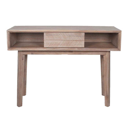 Pacific Lifestyle Living Kalmar Sand Wash Acacia Wood 1 Drawer Console K/D House of Isabella UK