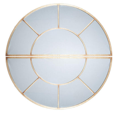 Pacific Lifestyle Mirrors Antique Gold Metal 2 Oval Section Wall Mirror House of Isabella UK