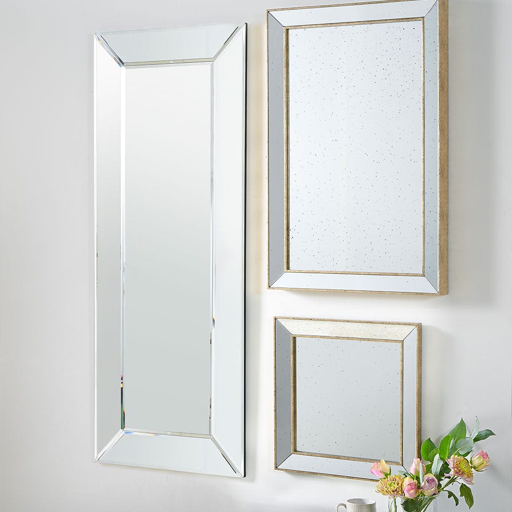Pacific Lifestyle Mirrors Mirrored Glass Rectangular Floor Mirror House of Isabella UK