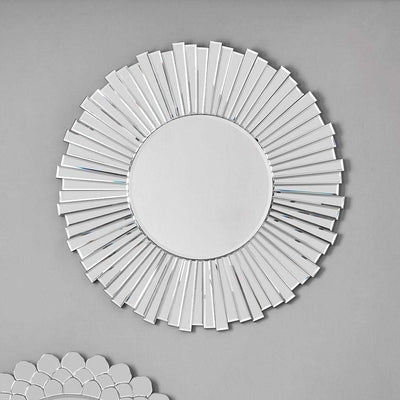 Pacific Lifestyle Mirrors Mirrored Glass Starburst Round Wall Mirror House of Isabella UK