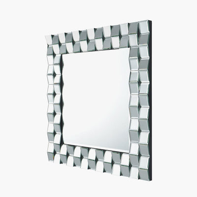 Pacific Lifestyle Mirrors Mirrored Glass Tile Square Wall Mirror House of Isabella UK