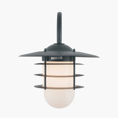Pacific Lifestyle Outdoors Centauri Dark Grey and Opaque Glass Wall Light House of Isabella UK