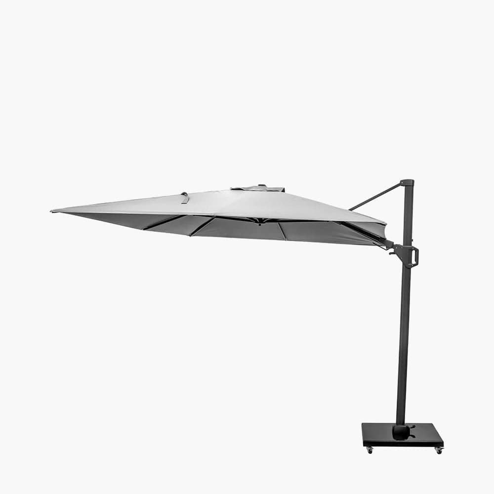 Pacific Lifestyle Outdoors Challenger T2 3.5 x 2.6m Oblong Luna Grey Parasol House of Isabella UK