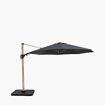 Pacific Lifestyle Outdoors Challenger T2 Oak 3m Square Faded Black Parasol House of Isabella UK