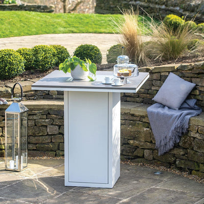 Pacific Lifestyle Outdoors Cosiloft 100 Bar Table White and Grey House of Isabella UK
