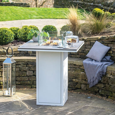 Pacific Lifestyle Outdoors Cosiloft 100 Bar Table White and Grey House of Isabella UK