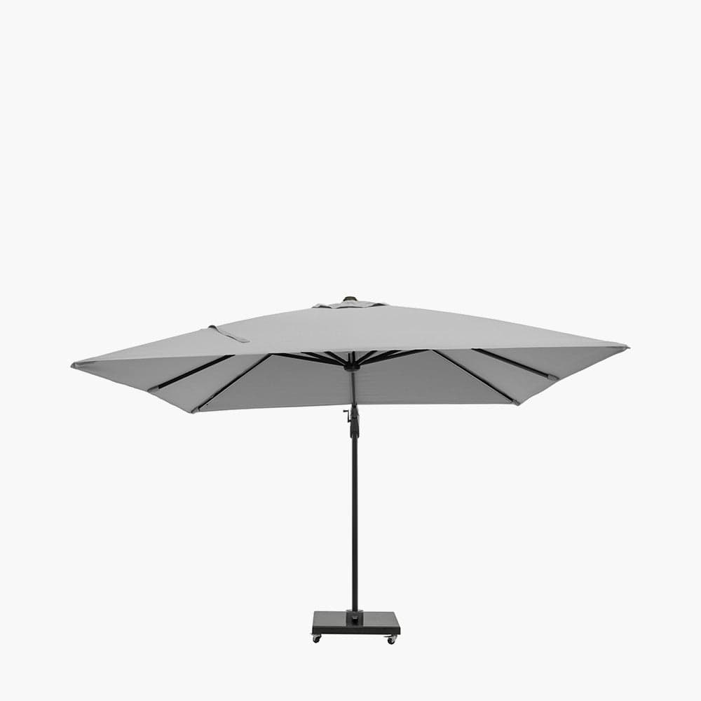 Pacific Lifestyle Outdoors Glow Challenger T2 3m Square Luna Grey Parasol House of Isabella UK