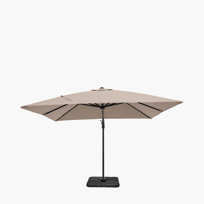 Pacific Lifestyle Outdoors Glow Challenger T2 3m Square Taupe Parasol House of Isabella UK