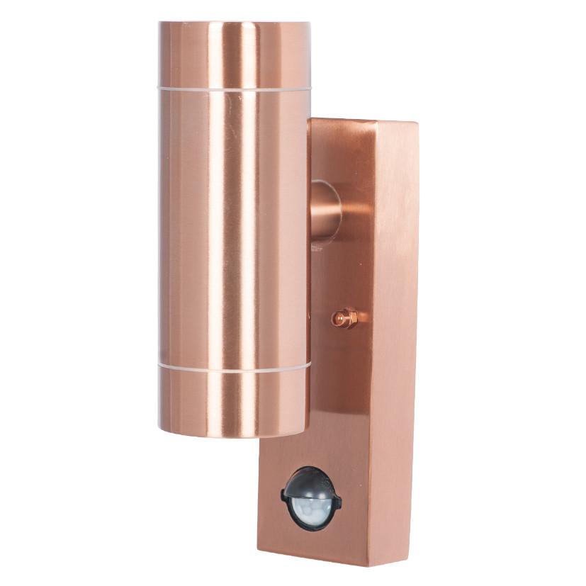 Pacific Lifestyle Outdoors Lantana Copper Metal Dual PIR Wall Light House of Isabella UK