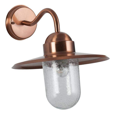 Pacific Lifestyle Outdoors Lilium Copper Metal and Glass Fisherman Wall Light House of Isabella UK