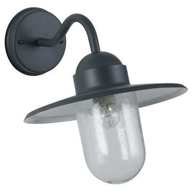 Pacific Lifestyle Outdoors Lilium Dark Grey Metal and Glass Fisherman Wall Light House of Isabella UK