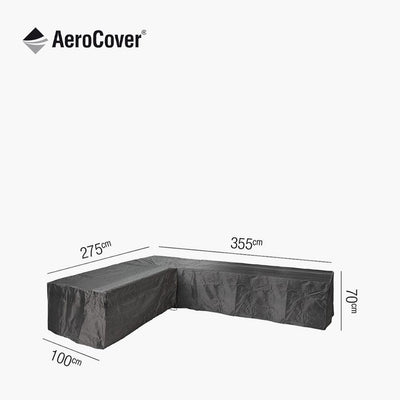 Pacific Lifestyle Outdoors Lounge Set Aerocover Right Hand L-Shape 355 x 275 x 100 x 70 House of Isabella UK