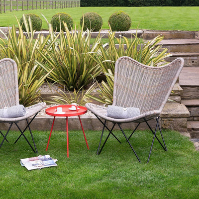 Pacific Lifestyle Outdoors Red Metal Rio Table House of Isabella UK