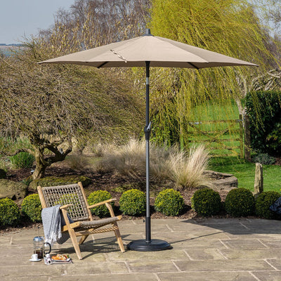 Pacific Lifestyle Outdoors Riva 2.5m Round Taupe Parasol House of Isabella UK