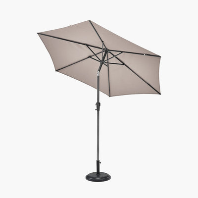 Pacific Lifestyle Outdoors Riva 2.5m Round Taupe Parasol House of Isabella UK