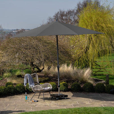 Pacific Lifestyle Outdoors Riva 3.5m Round Anthracite Parasol House of Isabella UK