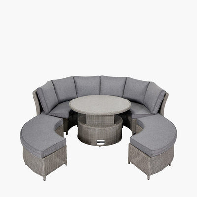 Pacific Lifestyle Outdoors Slate Grey Bermuda Daybed Dining Set with Ceramic Top House of Isabella UK