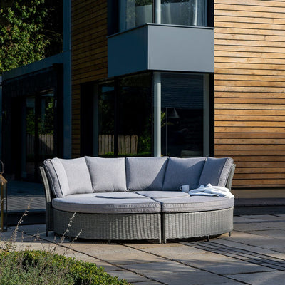 Pacific Lifestyle Outdoors Slate Grey Bermuda Daybed Dining Set with Ceramic Top House of Isabella UK