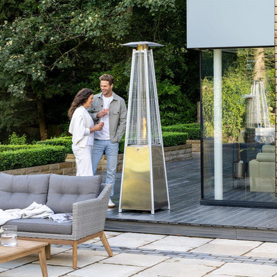 Pacific Lifestyle Outdoors Stainless Steel Quadrilateral Patio Heater House of Isabella UK
