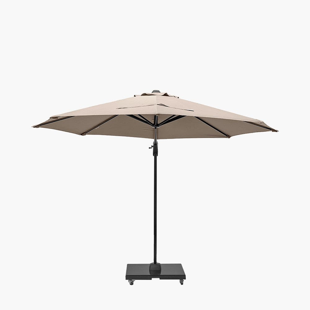 Pacific Lifestyle Outdoors Voyager T1 3m Round Taupe Parasol House of Isabella UK