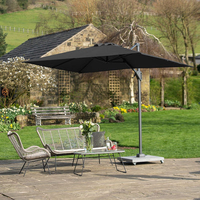 Pacific Lifestyle Outdoors Voyager T1 3m x 2m Oblong Anthracite Parasol House of Isabella UK